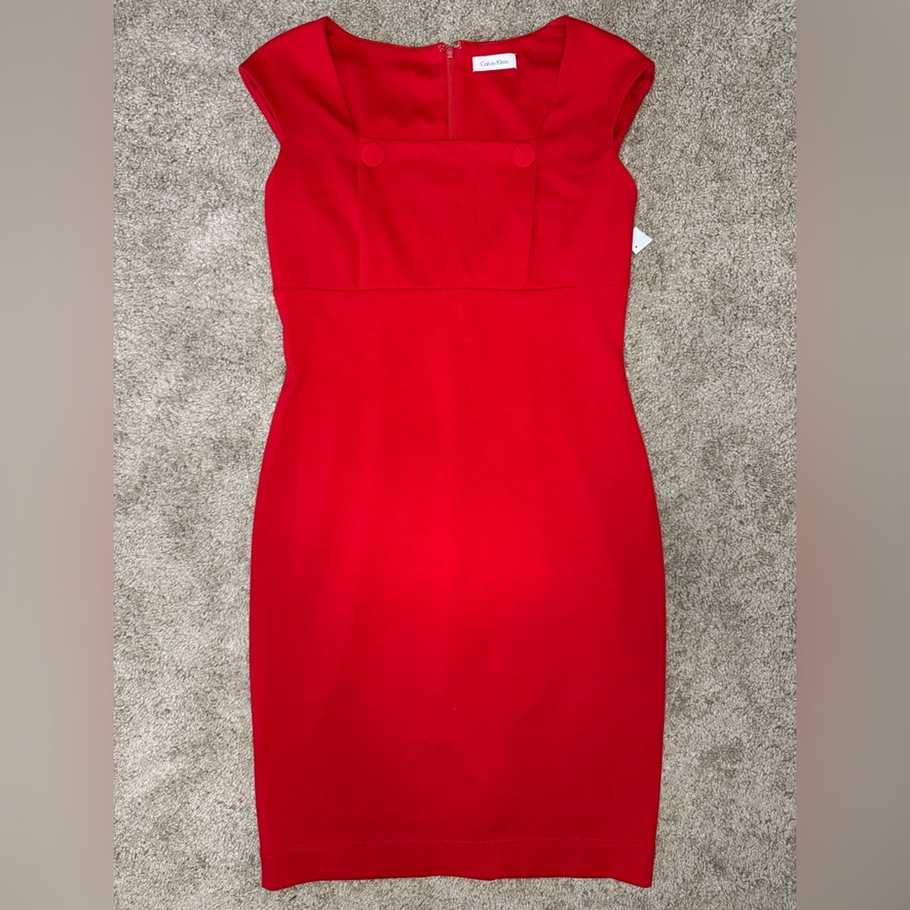 Calvin Klein Bold Red Mini Dress